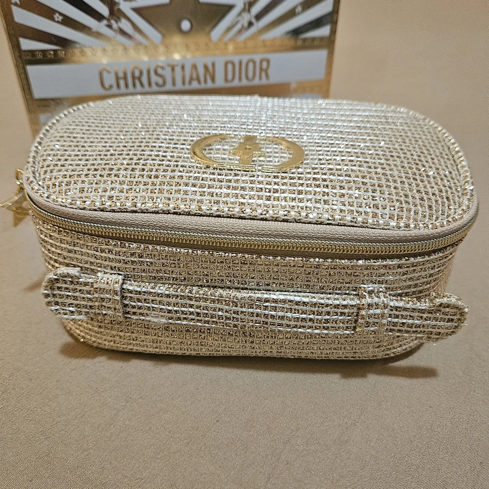 Dior Shimmering Gold Cosmetic Case.